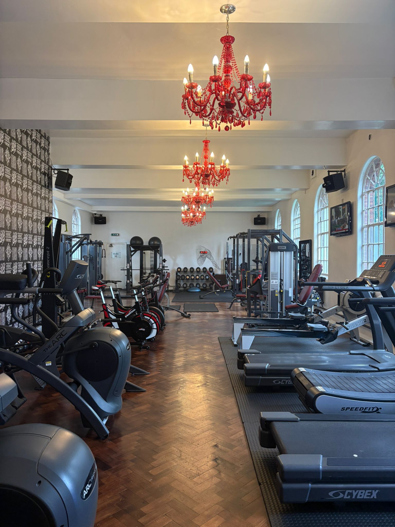 The gym floor at Sound Mind and Body in Benton